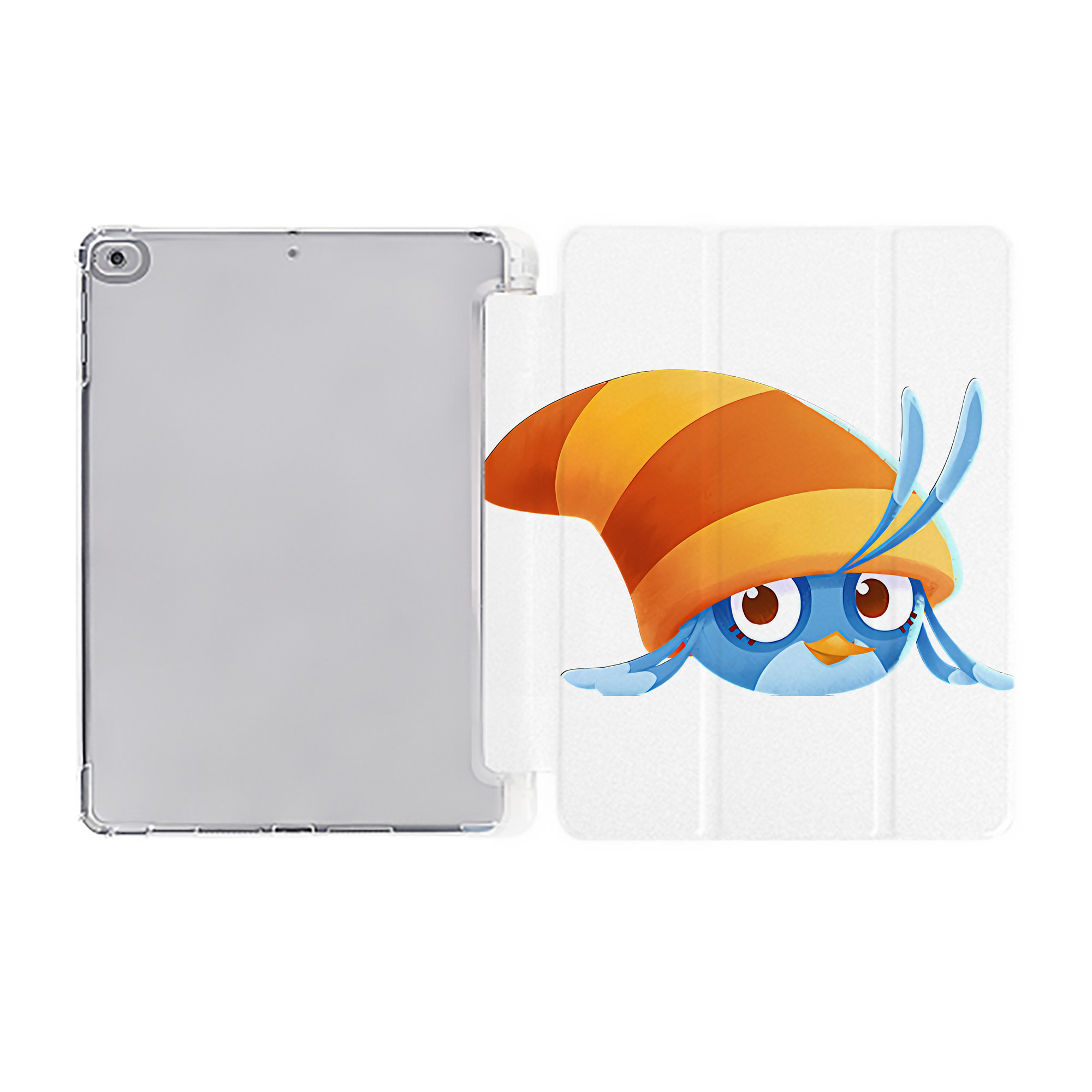 （画像用） Angry Birds アングリーバード IPad ケース ペン収納付き 三つ折りスタンド PUレザー×シリコン 対応機種9.5/10.5/10.9インチ